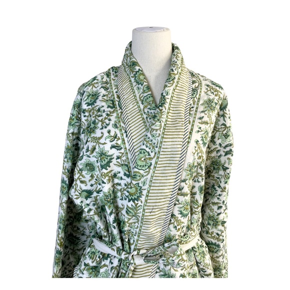 Block Print Reversible Robe - Picture 3 of 7